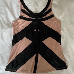 Sheer tunic with black detail